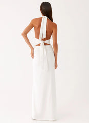 Ilaria Halter Maxi Dress - White