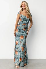 Amelia Tank Maxi Dress | Vintage Teal + Rust