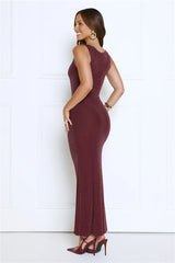Mariner's Glow Glitter Maxi Dress Plum