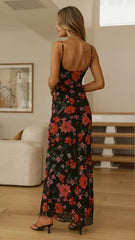 Trista Maxi Dress - Dark Floral