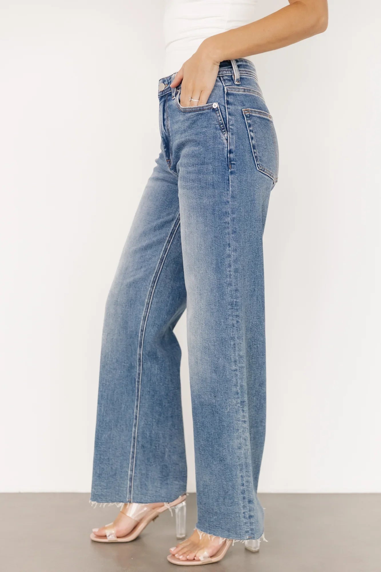 Noah High Rise Straight Leg Jeans | Medium Wash
